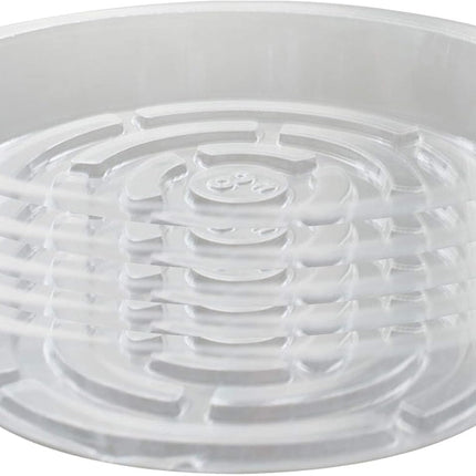 Findmall Plastic Plant Saucer Drip Trays, 5/10 Pack Clear Heavy Duty Flower Pot Saucers for Indoor Outdoor Plants, Round Drainage Trays for Planters