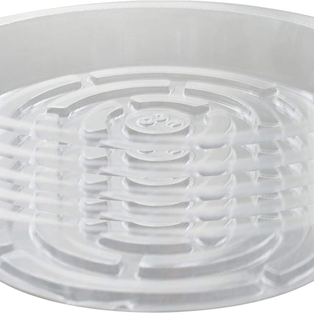 Findmall Plastic Plant Saucer Drip Trays, 5/10 Pack Clear Heavy Duty Flower Pot Saucers for Indoor Outdoor Plants, Round Drainage Trays for Planters