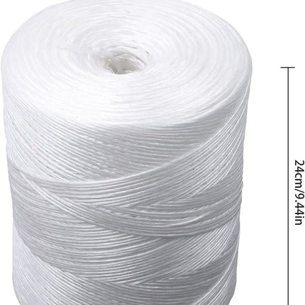 Findmall 6300ft 156lbs Tensile Strength Polypropylene Tying Twine White, Soft On Hands, Heavy Duty Outdoor or Indoor Tie Line for Baling, Shipping, Bundling Twine, Packaging Rope