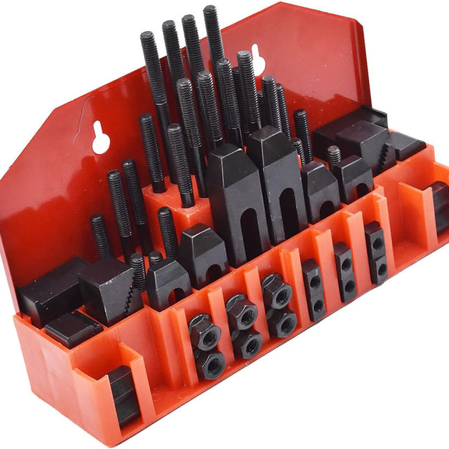findmall 58 Pcs Pro-Series 7/16" T-Slot 3/8"-16 Stud Clamping Kit Hardened Hold Down Clamping Kit Fit for Bridgeport Mill