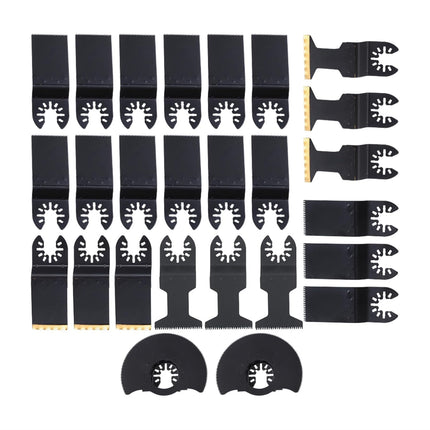 Findmall 26 PCS Oscillating Saw Blades Kit Accuracy Cutting Kit Oscillating Multi-Tool Blades - Universal Fit, Cuts Wood, Metal, PVC, Drywall