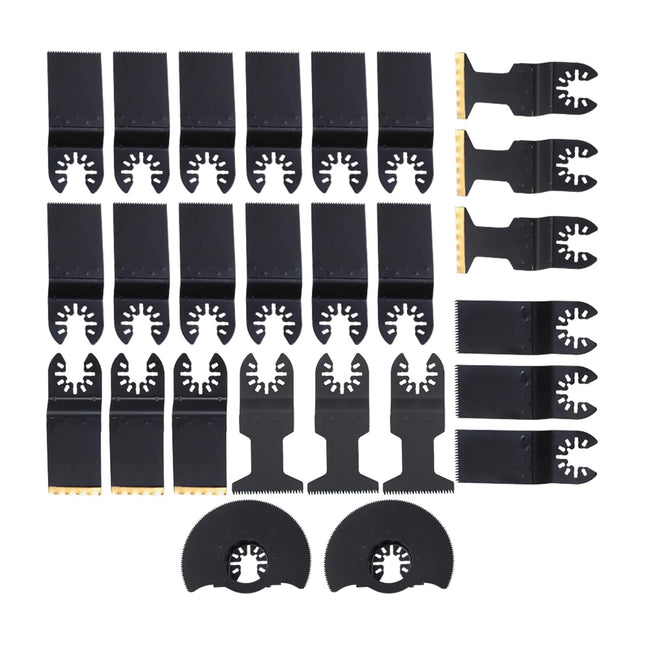 Findmall 26 PCS Oscillating Saw Blades Kit Accuracy Cutting Kit Oscillating Multi-Tool Blades - Universal Fit, Cuts Wood, Metal, PVC, Drywall