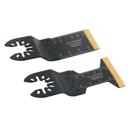 Findmall 50Pcs Premium Titanium Carbide Oscillating Tool Blades - Cuts Wood, Metal, PVC, Drywall, Nails Compatibility with Most of Oscillating Multi-Tools