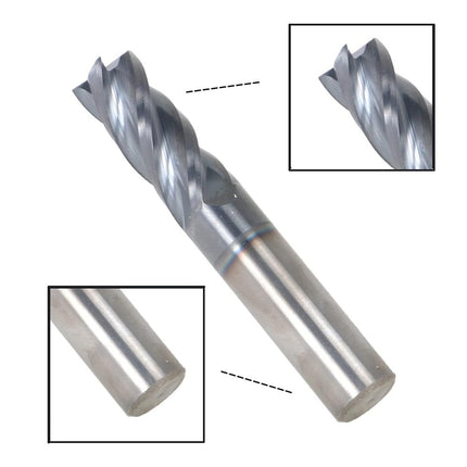 findmall 1/2 Inch Helix Carbide End Mill Tialn Coated 4 Flute 1-1/4 Inch Length of Cut Fit for Aluminum Cut Non-Ferrous Metal Upcut CNC Spiral Router Bit