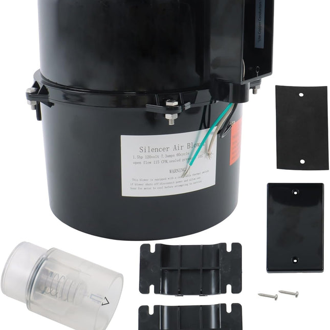Findmall 6315141 Swimming Pool Blower, 1.5HP, 120V, Spa Blower, Suitable for Swimming Pools, Hot Tubs and Spas