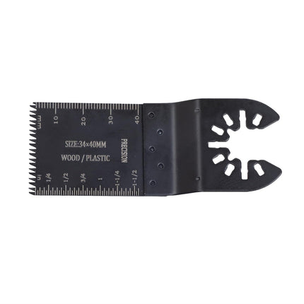 Findmall 32Pcs Shock Tool Oscillating Saw Blade Combination Curved Tooth Oscillating Saw Blades Set Fit for Cutting Wood, Plastic, and Metal
