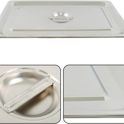 Findmall 4 Pack Stainless Steel Hotel Pans 4 Inch Deep | With Lid Full Size, Commercial Food Pan for Steam Tables, Restaurants, Catering and Industrial Use
