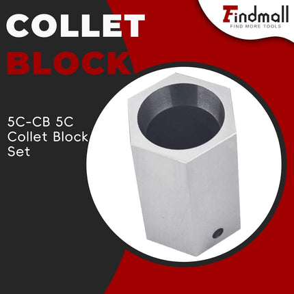 findmall 5C Collet Block Set Hex 5C-CB, Square Collets and Closer for Milling Machine
