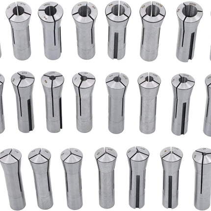 Findmall 23 Piece R8 Collet Set, 1/8 Inch to 7/8 Inch, With 48 Slot Collets Rack, High Grade Tool Steel