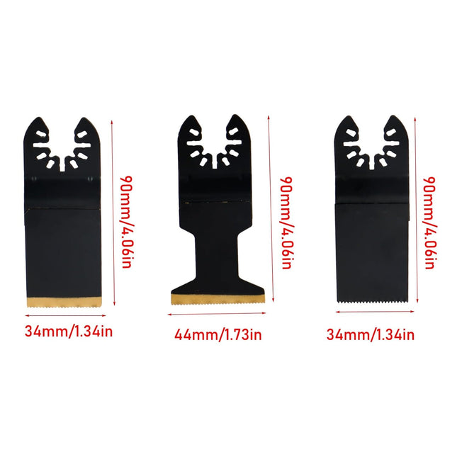 Findmall Oscillating Saw Blade Set-100Pcs, Titanium Alloy, Fit for Wood Metal Plastic Cutting, Compatibility with Most of Oscillating Multi-Tools