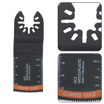 Findmall 64Pcs Oscillating Tool Blades Kit, Titanium Coated Multi-Tool Blades for Wood, Metal, Plastic Premium Saw Blades Set with Arc Edge for Fast Cutting and Sanding