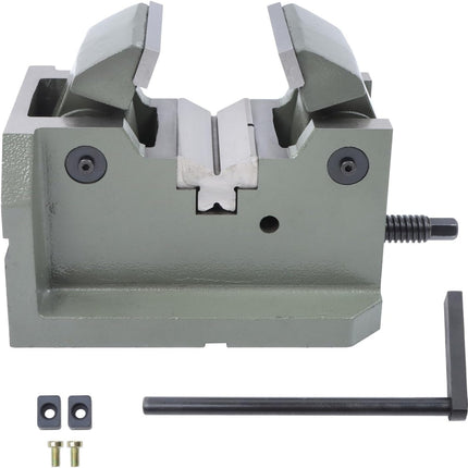 Findmall 4 Inch Horizontal and Vertical Machine Vise, Hardened, for Holding Shafts and Round Parts