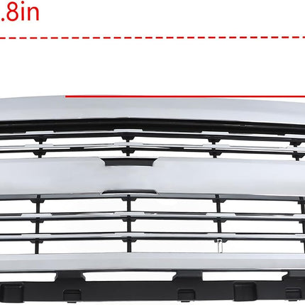 Findmall Chrome Front Grille Replacement for Silverado 2500 HD and 3500 HD 2015-2019