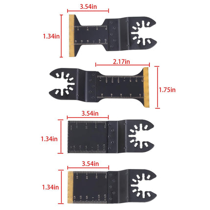 Findmall Universal Vibrating Multi Tool Blades Kits, 49Pcs Oscillating Saw Blade Set Includes Various Specifications Fit for Cutting Wood, Plastic, and Metal