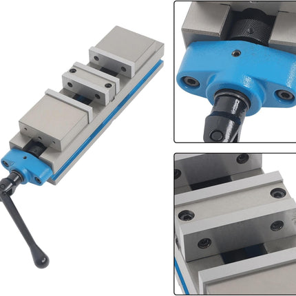 Findmall 4 Inch CME Double-Station Vise for Milling Machine, Q93100 Tight Machine Vise, Workholding for Simultaneous Milling Operations