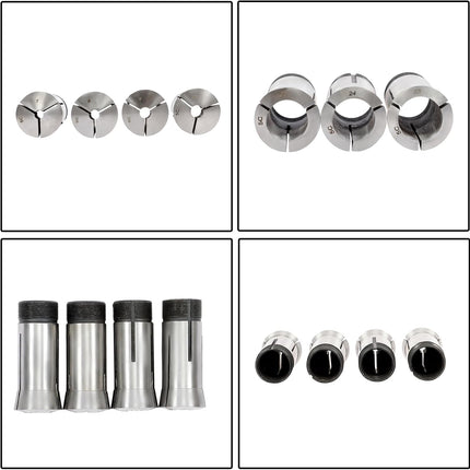 Findmall 23 PC Metric 5C Collet Set 3mm - 25mm x 1mm 0.0005 Accuracy | Fit for Milling and Machines