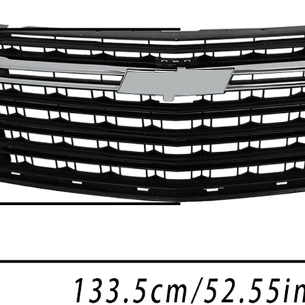 Findmall Black Front Center Grille with Chrome Trim Replacement for Traverse 2022-2023