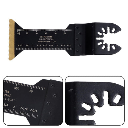 Findmall 12Pcs Titanium-Coated Oscillating Saw Blades 6 Conventional and 6 Extended Oscillating Saw Blades Set