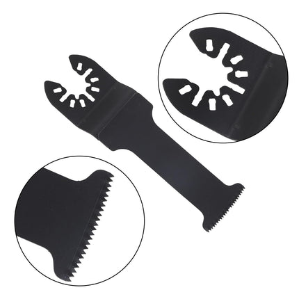 Findmall 20-Piece Set of Oscillating Saw Blades (10 Extended, 10 Titanium Plated), Curved Edge Multitool Blades for Metal, Wood, Plastic