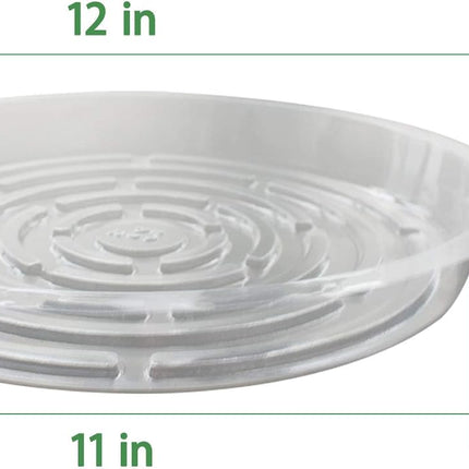 Findmall Plastic Plant Saucer Drip Trays, 5/10 Pack Clear Heavy Duty Flower Pot Saucers for Indoor Outdoor Plants, Round Drainage Trays for Planters