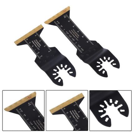 Findmall 16 Piece Extended Oscillating Saw Blade Set | Titanium Coated Saw Blades, for Cutting Wood, Plastic and Metal