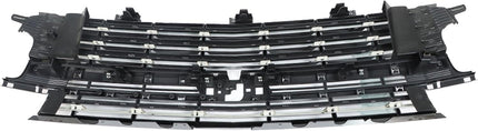 Findmall Black Front Upper Grille with 4-Piece Chrome Trim Replacement for Tahoe and Suburban 2021-2022