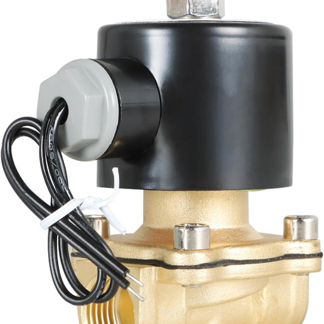 Findmall Brass Electric Solenoid valve 1/2in NPT B21V-1/2-CC-12VDC Coil insulation Class H Normally