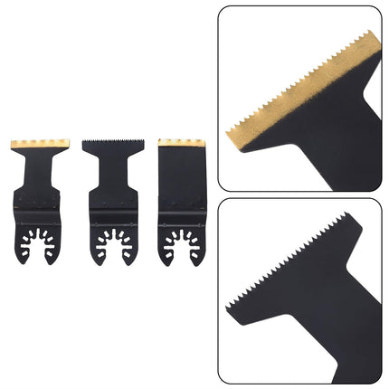 Findmall 98Pcs Multi-Tool Blades Kit with Sandpapers, Standard and Titanium and Curved Oscillating Tool Blades Set, Fit for Wood Metal Plastic Cutting