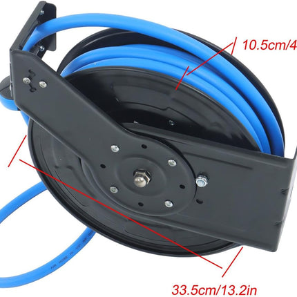 Findmall 1/2'' X 50' Wall Mount, 300PSI Retractable Air Hose Reel, Auto Rewind Retractable Reel With Air Hose, 1/2" Npt, Blue