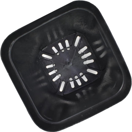 findmall 100 Pack 4in Black Reusable Plastic Square Nursery Pot with Drainage Hole for Plants