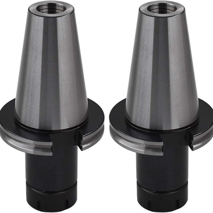 Findmall 2Pcs CAT50-ER32 Collet Chuck 4 Gage Length Tool Holder Set
