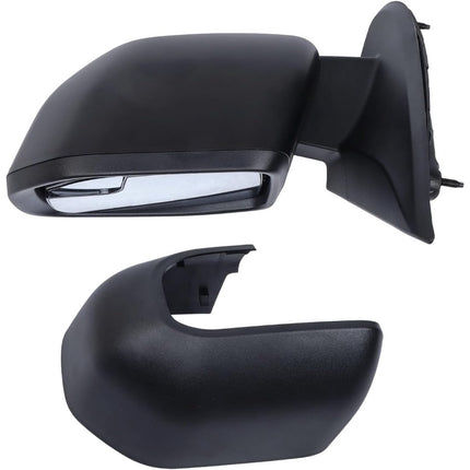 Findmall Driver Side Power Mirror with Wide-Angle Spotter Matte Black Electric 3-Pin Connector Textured