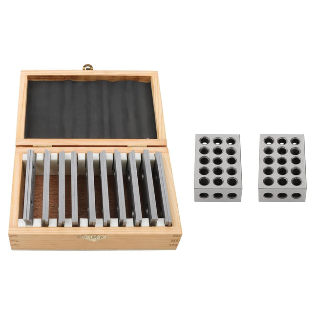 Findmall 10 Pair 1/8" x 4" Precision Steel Parallel Set with 1-2-3 Blocks, Hardened Tool Steel Machinist Gauge Set, 0.0003" Parallelism for Milling & Inspection