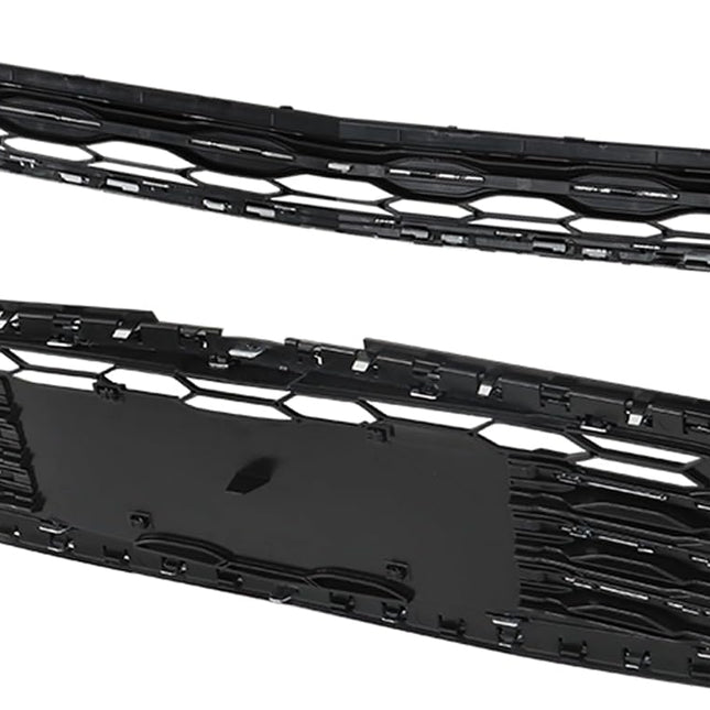 Findmall Black and Chrome Honeycomb Front Upper and Lower Bumper Grille Set Replacement for Malibu 2016-2018