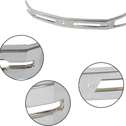 Findmall Chrome Front Upper Bumper Grille Trim Replacement for Silverado