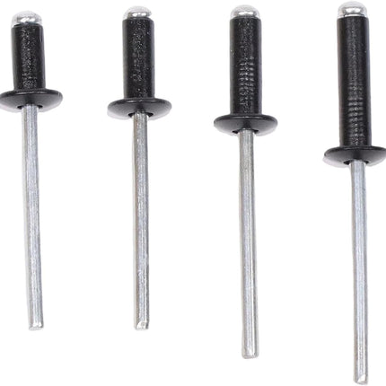 Findmall 500 Pcs Black Pop Rivets Assortment Kit - 14 SAE Sizes (3/32" - 3/16") Aluminum Blind Rivets with Mandrels for Metal, HVAC, Auto, DIY