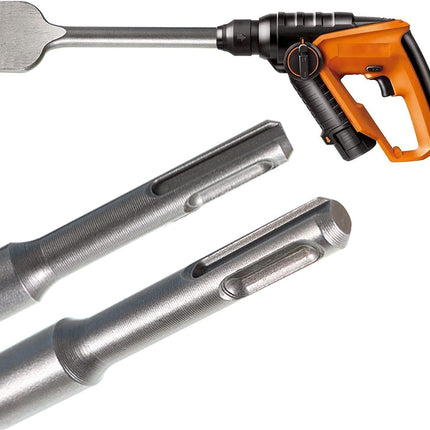 6-Pack SDS Plus Chisel Set, 40Cr Steel Concrete Drill Bit Set Rotary Hammer Bits Chisel Set Including Point Chisel, 20mm Flat Chisel, 40mm Flat Chisel