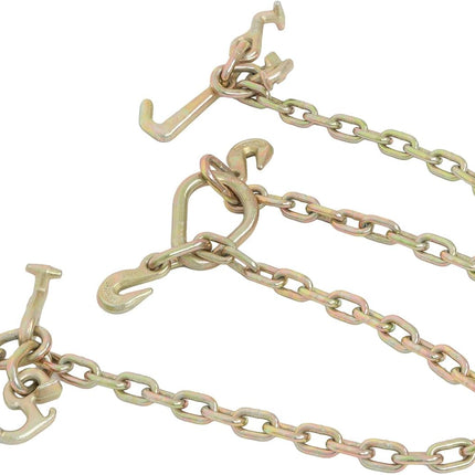 Findmall 36In 5400 LBS Chain V Bridle with RJT Hook Tow Truck Winch Cable Pull Wrecker Recovery Grab