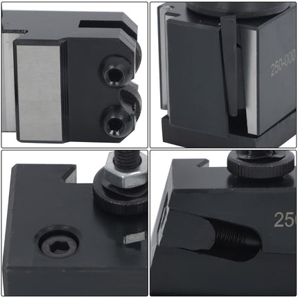 Findmall 8Pcs OXA 250-000 WedgeType Tool Post Mini Lathe Up to 8 Quick Change Turning and Facing Holder Fit for Lathe
