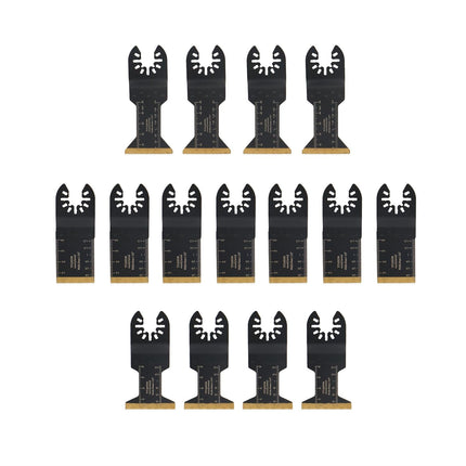 Findmall 15-Piece Set of Oscillating Saw Blades Extended Titanium-Coated Saw Blades Fit for Cutting Wood, Plastic, and Metal