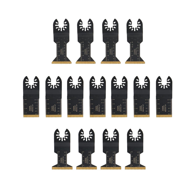 Findmall 15-Piece Set of Oscillating Saw Blades Extended Titanium-Coated Saw Blades Fit for Cutting Wood, Plastic, and Metal