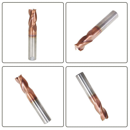 findmall 1/2 Inch Helix Carbide End Mill Tialn Coated 3 Flute 5/8 Inch Length of Cut Fit for Aluminum Cut Non-Ferrous Metal Upcut CNC Spiral Router Bit