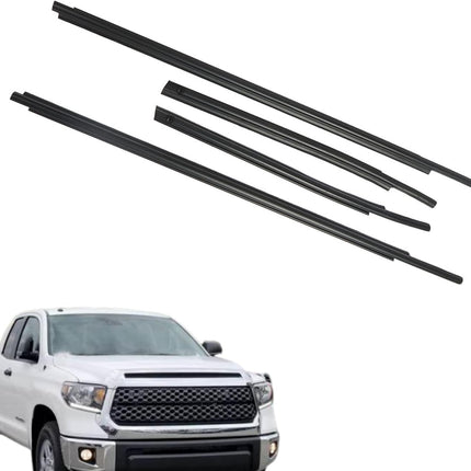 Findmall Window Weatherstrip Kit for 2007-2020 Toyota Tundra Double Cab, 4-Piece