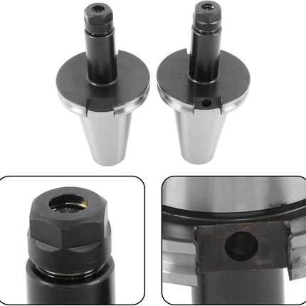 Findmall CAT50 ER16 Collet Chuck 4" Gage Length, 0.0001" Accuracy Runout | 2 Pcs Set Milling Tool Holder, for CNC Machining Centers