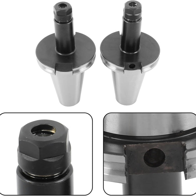 Findmall CAT50 ER16 Collet Chuck 4" Gage Length, 0.0001" Accuracy Runout | 2 Pcs Set Milling Tool Holder, for CNC Machining Centers