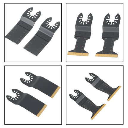 Findmall 49 Pieces of Oscillating Saw Blades Kit(34, 44 and 60MM), High Speed Steel, Titanium-Coated, for Wood, Metal, Universal Compatibility