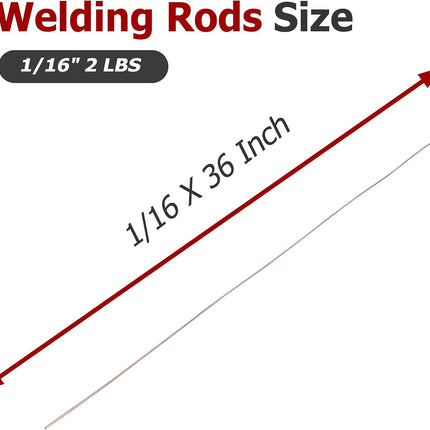 Findmall ER70S-2 Mild Steel TIG Welding Rods 36" Long, Copper Coated Carbon Steel Filler Rod, Multiple Diameters and Package Sizes