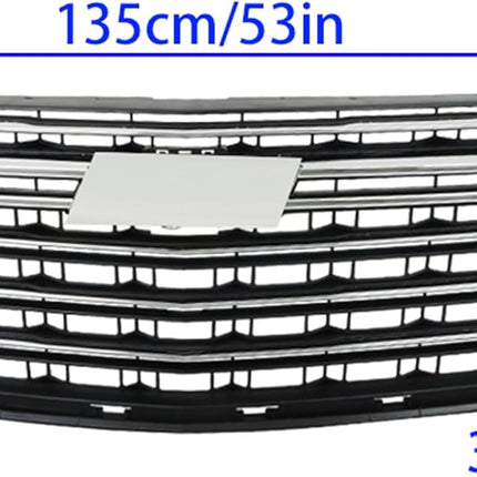 Findmall Front Upper Grille with Chrome Hood Trim Surround Replacement for Traverse 2022-2023