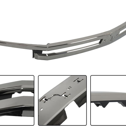 Findmall Black Front Upper Bumper Grille with Chrome Trim Replacement for Suburban and Tahoe LS, LT and RST