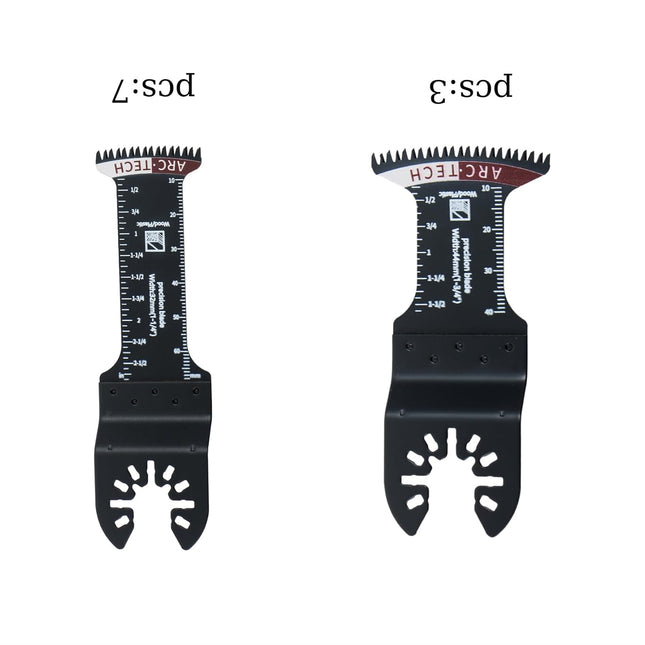 Findmall 10Pcs Extended Japanese Tooth Shaped Oscillating Blade Curved Tooth Oscillating Saw Blades Set Fit for Cutting Wood, Plastic, and Metal